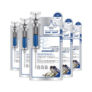 DEOPROCE LAP THERAPY AMPOULE MASKPACK [ SWALLOW&#039;S NEST AQUA / 5 SHEETS ]