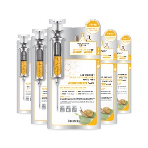DEOPROCE LAP THERAPY AMPOULE MASKPACK [ SNAIL ANTI-WRINKLE / 5 SHEETS ]