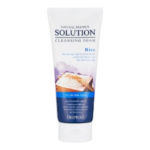 DEOPROCE NATURAL PERFECT SOLUTION CLEANSING FOAM DEEP CLEANSING [ RICE ]